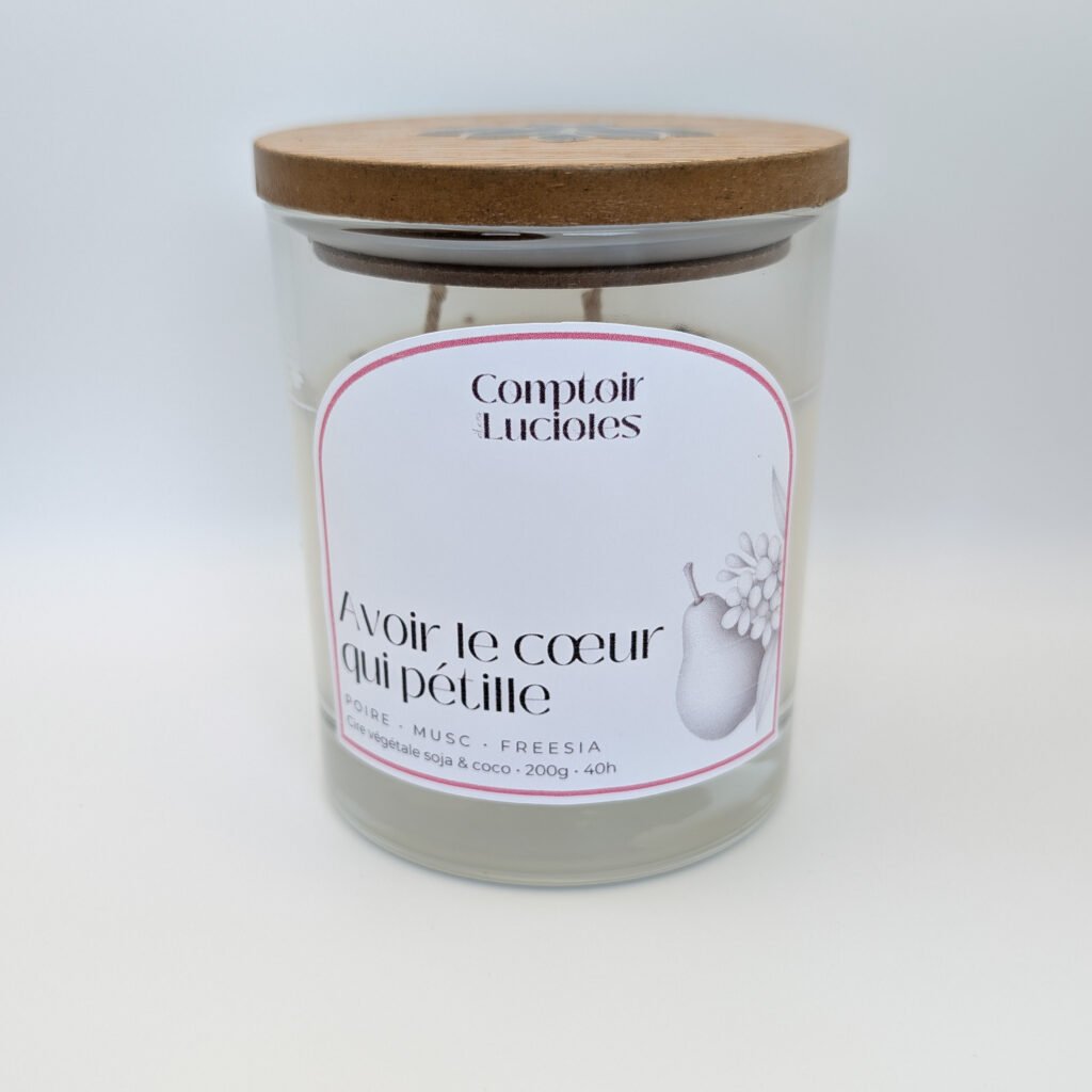 Bougies coeur pétille bougie fermée